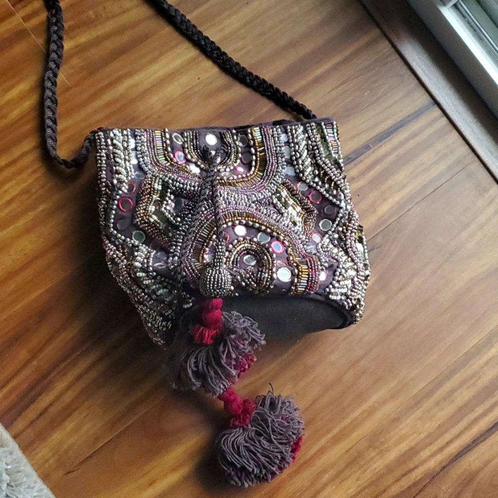 Zara Beaded Cross Body Evening Bag